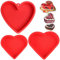 HEOUCH 3 Pièces Moule Gateau en Forme de Cœur, Moules à Pâtisseriemoules à Pâtisserie de 25.4 cm, Moule Coeur 3D, Créations de Pâtisseries DIY, Gâteau en Forme de Cœur Cuit Avec Amour (B)
