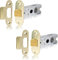 Euroart Polished Brass Radius Tubular Latch, Two 65mm Polished Brass Radius Tubular Latches for Internal Wooden Doors.