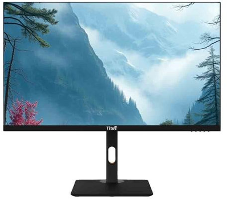 Titus 27 4K UHD CCTV Security Monitor - IPS Display panel, HDMI, DisplayPort, Built-in Speakers low energy screen for 24/7 usage