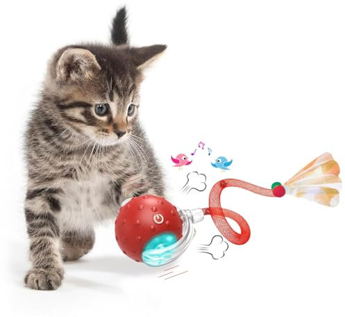 KQLHLHDYZ Pelota de juguete interactiva para gatos, juguetes para gatos de interior, juguete inteligente para gatos, juguete inteligente para gatos, sensor de movimiento, bola inteligente para
