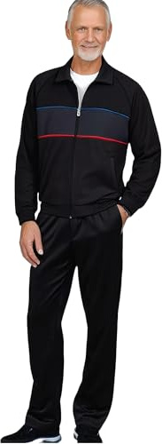 Herbold Sportswear Herren Trainingsanzug Freizeitanzug Jogginganzug Kontrasteinsatz