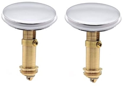 JZK 2 tapones de tapón desplegable de 38 mm, tapón de tapón de resorte para fregadero de lavabo, tapón de desagüe desplegable para lavabo de baño
