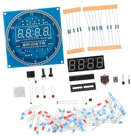 DOITOOL 1satz DIY Elektronisches Uhr Kit Mit Rotierenden Led Und Lichtsteuerung Präzise Zeitmessung Für Bastelprojekte Chip Und Temperaturanzeige Für Elektronik-enthusiasten