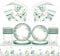 69Pcs Sage Green Party Tableware Set, 7inch 9inch Paper Plates and Napkins Cups Table Cloth Sets for Garden Party, Afternoon Tea, Baby Shower, Wedding,Birthday Decor