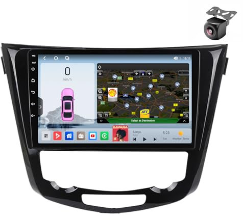 Android 14 Autoradio für Nissan Qashqai J11 X-Trail xtrail T32 Rogue Dualis 2013-2021 GPS Navigation 10 Zoll Kapazitiver Touchscreen Auto Stereo Mit Radio SWC RDS Carplay Auto (M200S 8core 2+32G)