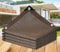 Toile d'ombrage résistante aux UV et au vent - Pour pergola, jardin, balcon, garage, ferme, voiture, poulailler - 4 x 3 m - Marron