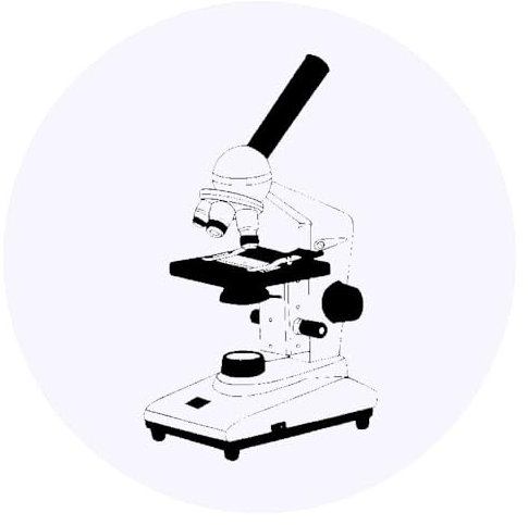 24 x 40mm Round 'Microscope with Slide' Stickers (SK00072282)