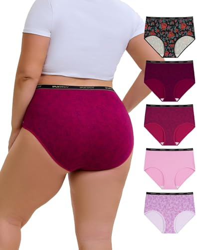 INNERSY Unterhosen Damen Große Größen Baumwolle Unterwäsche 44-62 5 Pack | Hohe Taille Maxi Slip, 100% Baumwoll Schritt, Schlüpfer Übergröße. Taillenslip Weich, Atmungsaktive Damenslips, XL-5XL