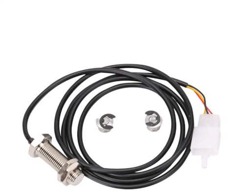 Tacho Display Tacho Digital ATV Motorrad Tacho Kit Kabel Magnetsensor Gehäuse ABS Metallgehäuse Kabellänge 81cm 2 Pin Stecker schwarzes Gehäuse Update Anzeige d