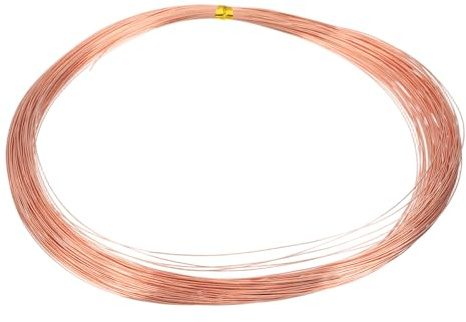 QUARKZMAN Filo Di Rame Solido Scoperto 99.9% 118 Piedi 32 Gauge 0.2mm 36m | Per Artigianato Creazione Di Gioielli Giardinaggio Elettrocoltura, Filo Morbido Di Rame Puro