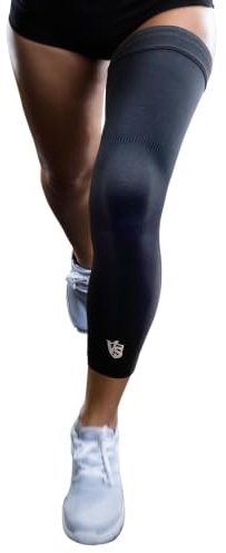 Vital Salveo - Germanium Recovery Compression Outdoor Full Leg Long Knee Sleeve for Basketball, Football, Knee Pain, Joint Pain, Arthritis (1 piece)-S