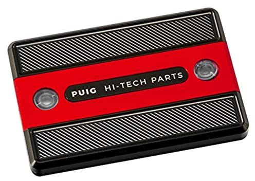 Puig 9267R Brems-/Kupplungsflüssigkeitsdeckel CNC-gefräst, Rot