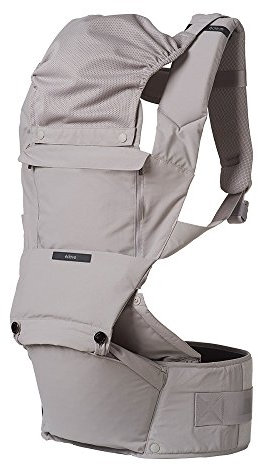 ÉCLEVE Pulse Babytrage mit Hüftsitz, besonders bequem, preisgekrönte Hüfte, gesunde Vorder- und Rückseite, 9 Positionen, Sicherheitszertifiziert bis 45 kg, Taubengrau