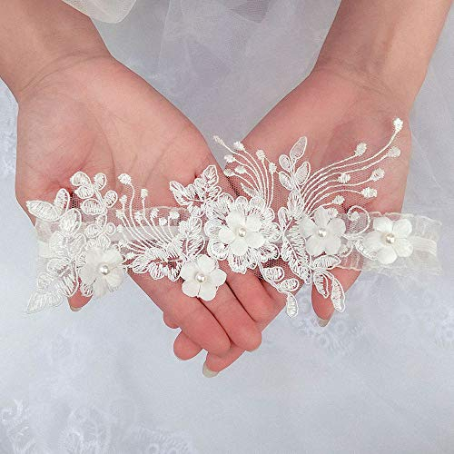 LUMoony Braut Strumpfband Elastisch Sexy Leggings Geeignet für Frauen Braut Oberschenkel Ring Bridal Leg Garter 1 Paar
