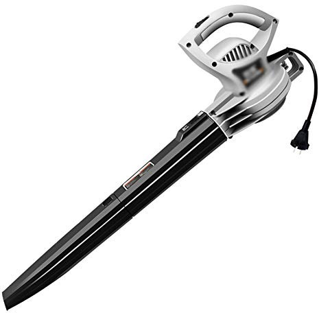 Gris Souffleur de Feuilles Électrique Filaire,2000W Souffleur Amovible avec Poignée Confortable,pour Jardin Garage Voiture et Pelouse,Installation Rapide