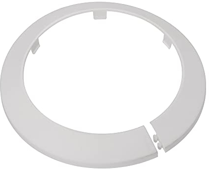 sourcing map Pipe Cover Decoration, 110mm PP Plastic Escutcheon Water Pipe Drain Line Cover White 4pcs