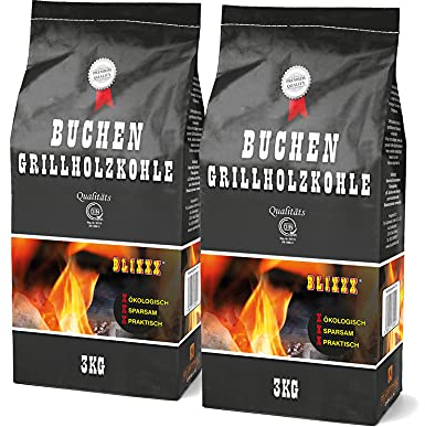 Blixxx Beech Charcoal 3 kg Premium Charcoal Barbecue Charcoal Restaurant Wood Charcoal Steak House Charcoal (2)