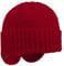 McBURN Anton Ohrenschutz Strickmütze Ohrenmütze Wintermütze Mütze Wollmütze Skimütze Herren - Made in Italy mit Futter, Futter Winter Herbst-Winter - One Size rot
