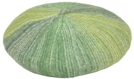 Elegtiskas Rainbow Französische Baskenmütze Beanie Mütze Fashion Baskenmütze für Frauen Mädchen, grün, S/L