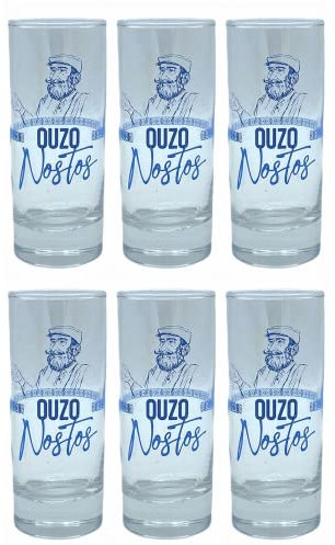 Jassas Griechische Feinkost Nostos Ouzo Gläser Longdrink 14cl (6er Set)