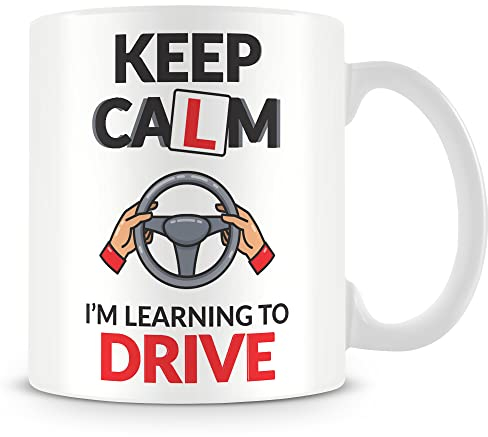 MUGGZ Learner Driver Mug – Funny Gift for New Drivers – Keep Calm Style