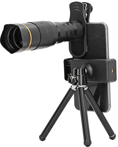 Objectif de Télescope pour Appareil Photo de Téléphone, Téléobjectif HD 32x, Objectif Fisheye 198, Objectif Grand Angle 0,63X, Téléobjectif à Clipser pour Smartphone pour Regarder