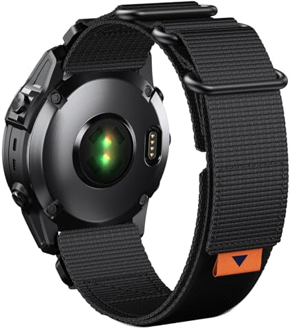 NotoCity Armband für Garmin Fenix 6 pro/7/6/5, 22mm Quickfit für Garmin Fenix 7 pro/8 47mm/5 Plus, Forerunner 935/945/745, Uhrenarmband für Instinct/2, Approach S60(Schwarz)