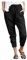 RMBLYfeiye Stoffhose Schwarz Damen Stoffhose Damen Sommer Kargo Hosen Frauen High Waist Einfarbig 7/8 Hosen Mit Taschen Straight Leg Schlupfhose Tunnelzug Chino Hose Schnittschutzhose