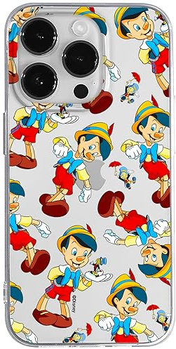 ERT GROUP mobile phone case for Iphone 14 PRO MAX original and officially Licensed Disney pattern Pinocchio 002 optimally adapted to the shape of the mobile phone, partially transparent
