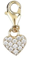 Depesche 11785-045 Charms Express yourself - Anhänger für Halsketten und Armband, Herz, vergoldet, als kleines Geschenk