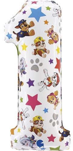 Riesenzahl Folienballon 26/66cm | Paw Patrol #1