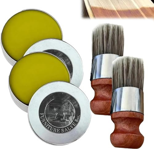 Réparation du cuir Evergloss, Crème for cuir Evergloss avec pinceau applicateur, Pommade et brosse for meubles, Pommade de réparation for cuir et meubles Evergloss, Réparation de meubles en cuir Everg