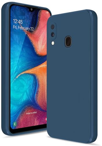 Btstring Hülle für Samsung Galaxy A20E, Hochwertiges Silikon Case, Ganzkörper Handyhülle mit Seidig-Weicher Berühren, Kratzfestes Weiches Mikrofaserfutter (Blau)