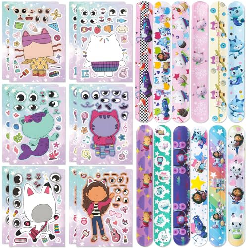 Luclay Gaby Doll 24 Stück Pinata Füllung Spielzeug, Schnapparmband Kinder Aufkleber Geschenktüten, Party Mitgebsel Kindergeburtstag Set, Party Geschenke Mitbringsel für Mädchen Jungen