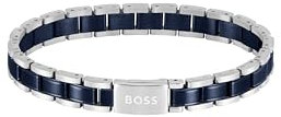 BOSS Jewelry Bracelet à maillons pour Homme Collection METAL LINKS ESSENTIALS en Acier inoxidable, noir, bleu et or jaune