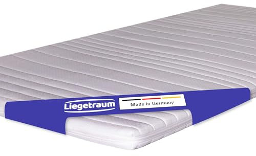 Liegetraum Gel-Topper 180 x 200 cm - Gelschaum Memory Foam Effekt - orthopädisch - Oeko-Tex - atmungsaktiv - Bezug waschbar - Matratzenauflage 180x200 cm für Matratze & Boxspringbett - Made in Germany