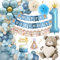 1. Geburtstagsdeko für Jungen: Deko, Banner, Mütze & Luftballons mit Bär-Thema für den 1. Geburtstag
