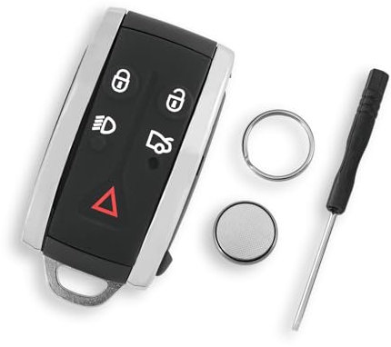 For Jaguar XF XK XKR X-Type S-Type Jaguar XF Jaguar Key Fob Cover 5 Buttons Car Key Fob Case Shell with Battery CR2032