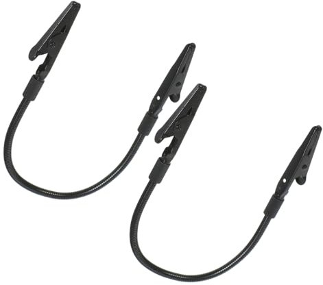 VILLCASE 2St -Befestigungswerkzeug zweiseitige Krokodilklemmen Klemme für Memo bürozubehör bürogadges raumdeko Halter für Fotoclips Krokodilklemmen für Memo Rostfreier Stahl Black
