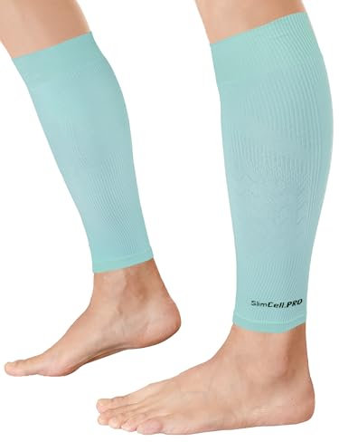SLIMCELL PRO Manchon Compression Mollet - Manchon De Compression Mollet, Chaussettes De Contention Sans Pied, Compression Basketball, Running Homme, Running Femme, Course A Pied - Made In Italy