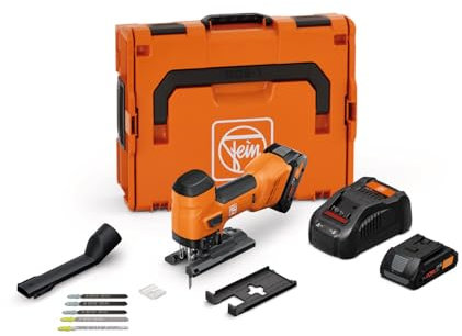 Fein F-IRON Jig 26 AS Set 2 x 4 Ah (Abmessungen: 250 x 174 x 79 mm, Gewicht: 2,10 g, 18 V Lithium-Ionen-Akku, Akkusäge) 71360562000