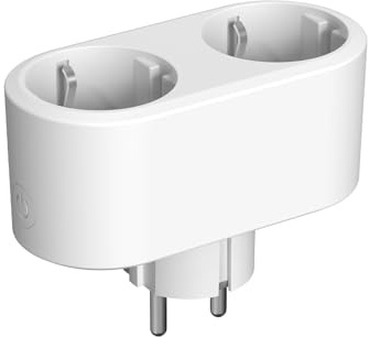 YIWEOG Enchufe igente con doble toma WiFi//, control remoto por aplicación TY, uso compartido igente, enchufe WiFi de 16 A con control por voz, temporizador, medidor de corriente,