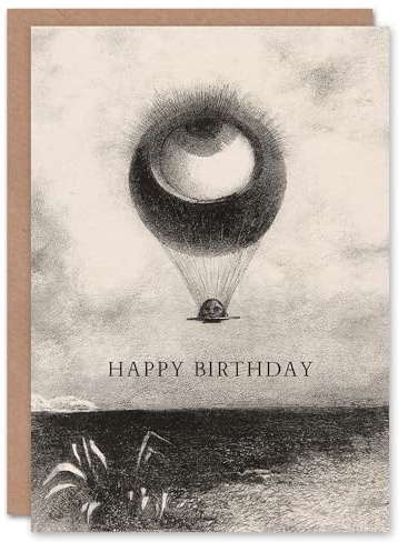 Artery8 Odilon Redon Birthday Card The Eye Like a Strange Balloon