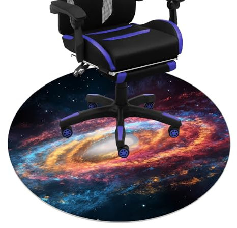 YKWLKJ Protector Suelo, Alfombra for Silla de Gaming Redondo, Diseño único, Lavable a Mano o a máquina(2,60cm)