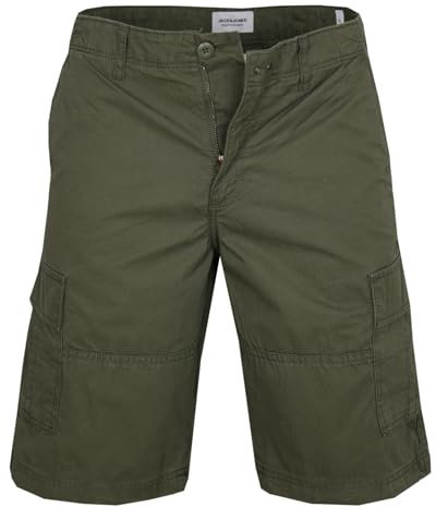 JACK & JONES Herren Mateo Cargo Shorts, Olive Night, L