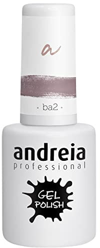 Andreia Semi-Permanent Nail Gel Polish for UV/LED Lamp - Intense Shine and 4 weeks Lasting French Manicure Nail Gel Varnish - Colour 10.5 ml (BA2 Coral)