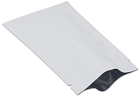 WACCOMT Pack 100 Stücke Matte Aluminiumfolie Verpackung Tasche Reißverschluss Selbstdicht Flachbeutel Lebensmittel Lagerung Geruchssicher Mylar Beutel (Matt Weiß, 7x10cm (2.7x3.9 inch))