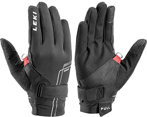 LEKI Nordic Move Shark Handschuhe, schwarz-Weiss, EU 9