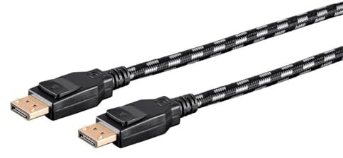 Monoprice Braided DisplayPort 1.4 Cable - 8K Capable for Graphic Design, Display Stream Compression Support, TV Walls and PC Gaming, 10 Feet, Gray