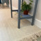 Second Nature Online Tarkarli Baumwollteppich Helle Cremefarbe, Muster im indischen Stil mit Fransen - 70 cm x 115 cm